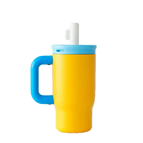 Auto Mug dengan Pemegang dan Straw